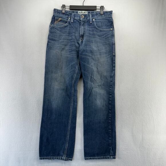 Ariat Other - Ariat Jeans Men's 30x32 Blue Relaxed Bootcut M4 Denim Whisker Faded Workwear